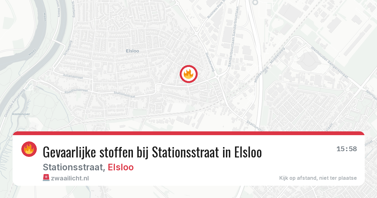 Gevaarlijke stoffen bij Stationsstraat in Elsloo — 21 jun 2026