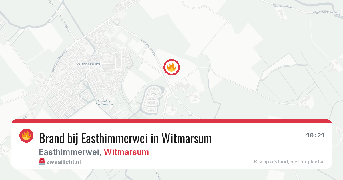 Brand bij Easthimmerwei in Witmarsum — 12 mei 2026