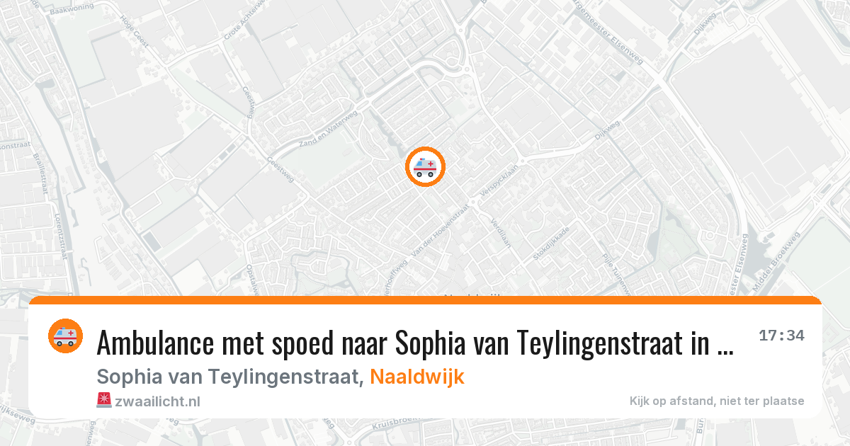Ambulance met spoed naar Sophia van Teylingenstraat in Naaldwijk — 18 apr 2026