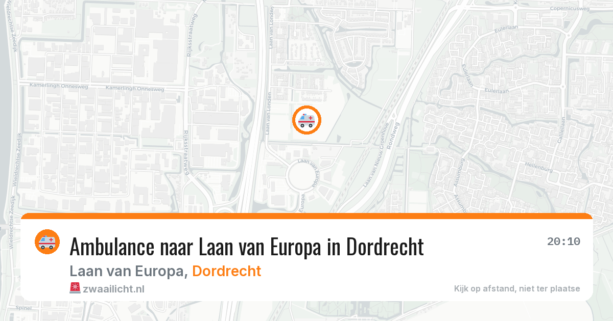 Ambulance naar Laan van Europa in Dordrecht — 24 jun 2026