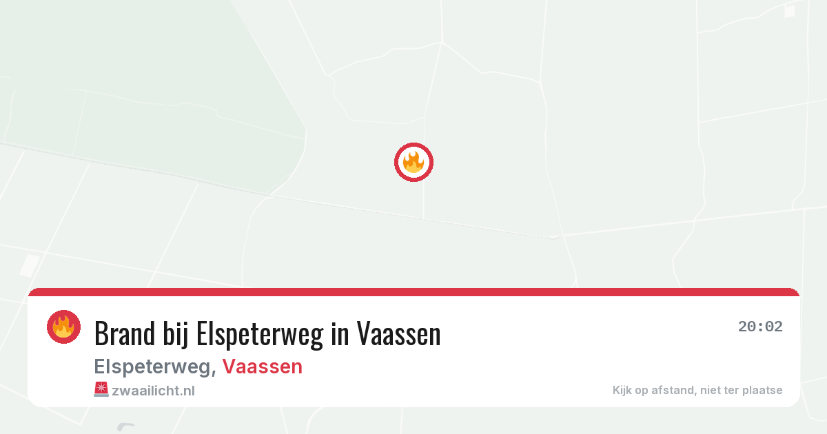 Brand bij Elspeterweg in Vaassen — 8 aug 2026