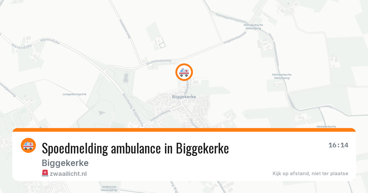 Spoedmelding ambulance in Biggekerke — 1 aug 2026