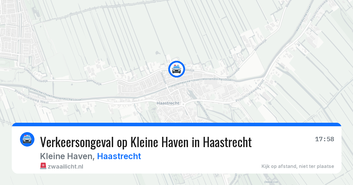 Verkeersongeval op Kleine Haven in Haastrecht — 22 jun 2026