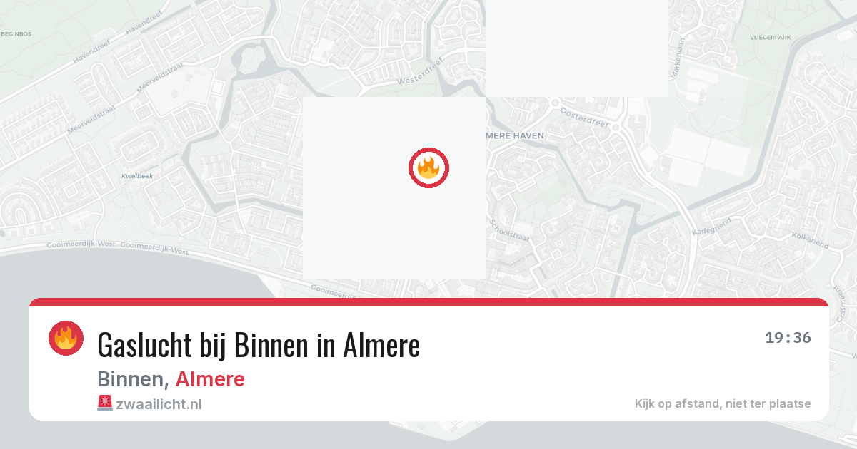 Gaslucht bij Binnen in Almere — 5 jun 2026