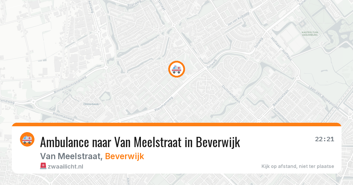 Ambulance naar Van Meelstraat in Beverwijk — 5 aug 2026