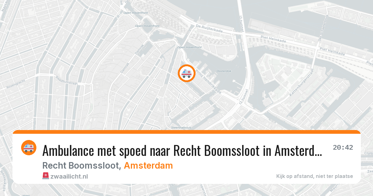 Ambulance met spoed naar Recht Boomssloot in Amsterdam — 26 jul 2026