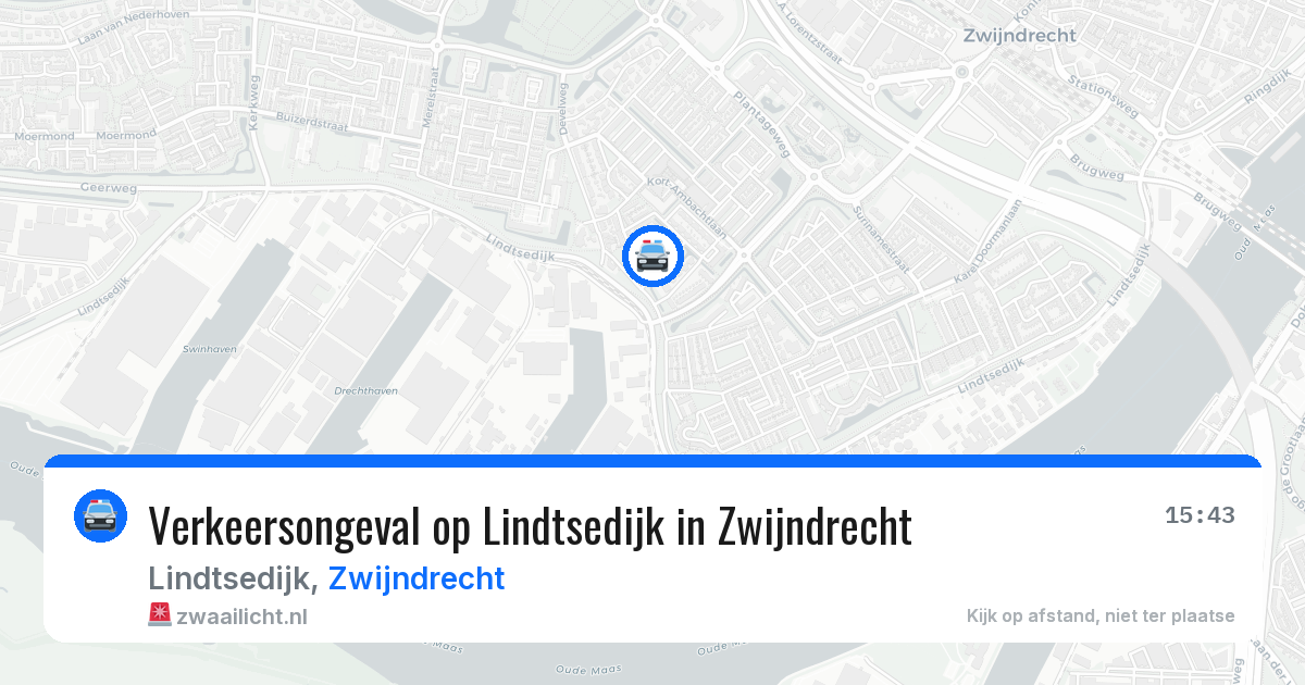 Verkeersongeval op Lindtsedijk in Zwijndrecht — 8 mrt 2026