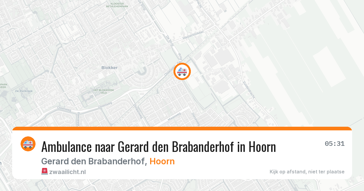 Ambulance naar Gerard den Brabanderhof in Hoorn — 24 mrt 2026