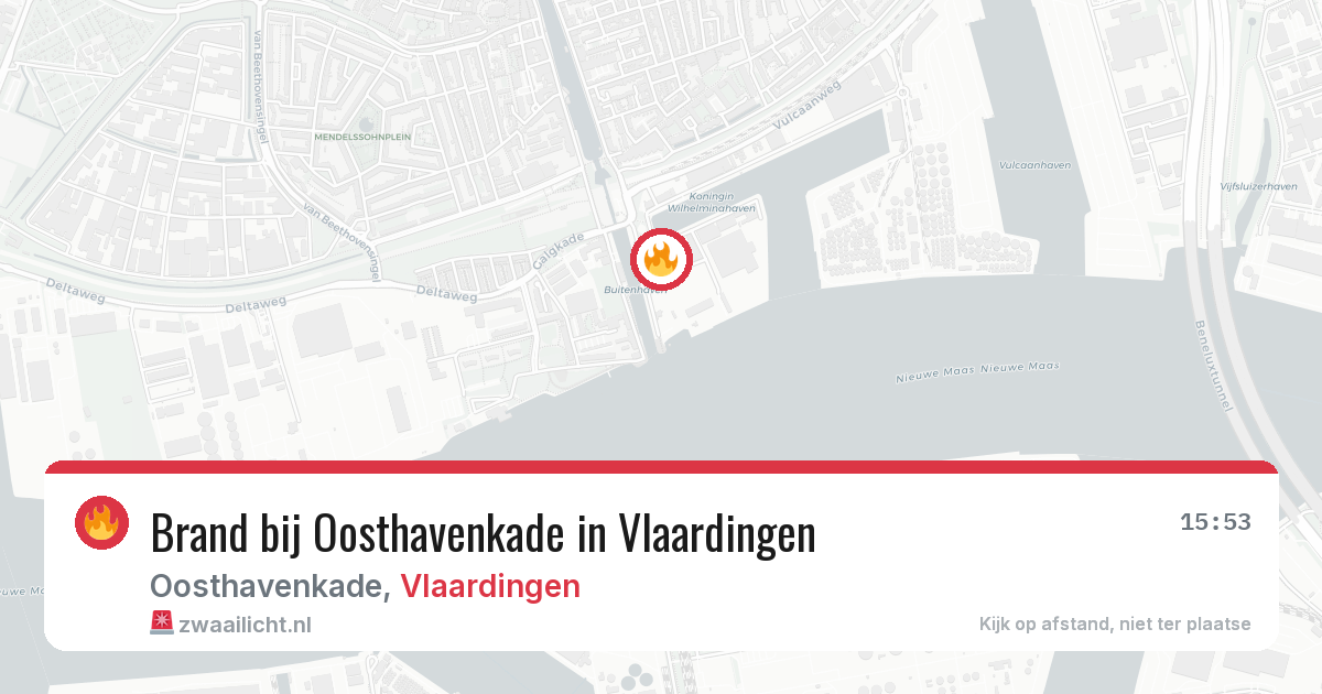 Brand bij Oosthavenkade in Vlaardingen — 2 jul 2026