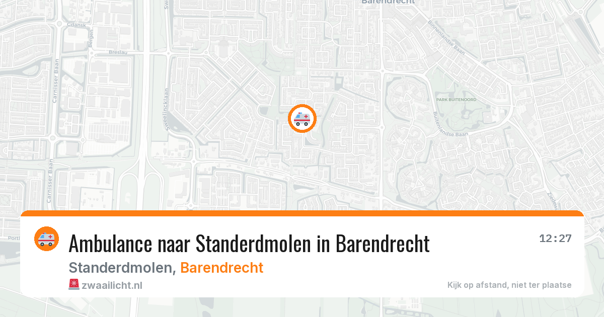 Ambulance naar Standerdmolen in Barendrecht — 20 mrt 2026