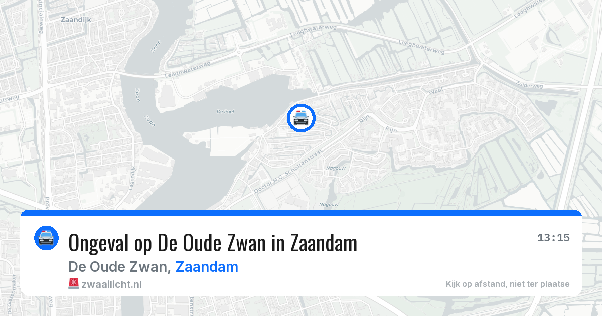 Ongeval op De Oude Zwan in Zaandam — 10 jun 2026