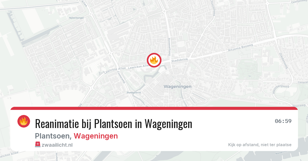 Reanimatie bij Plantsoen in Wageningen — 11 jun 2026