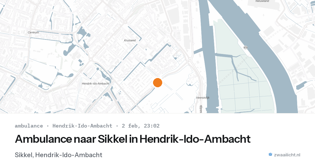 Ambulance naar Sikkel in Hendrik-Ido-Ambacht — 2 feb 2026