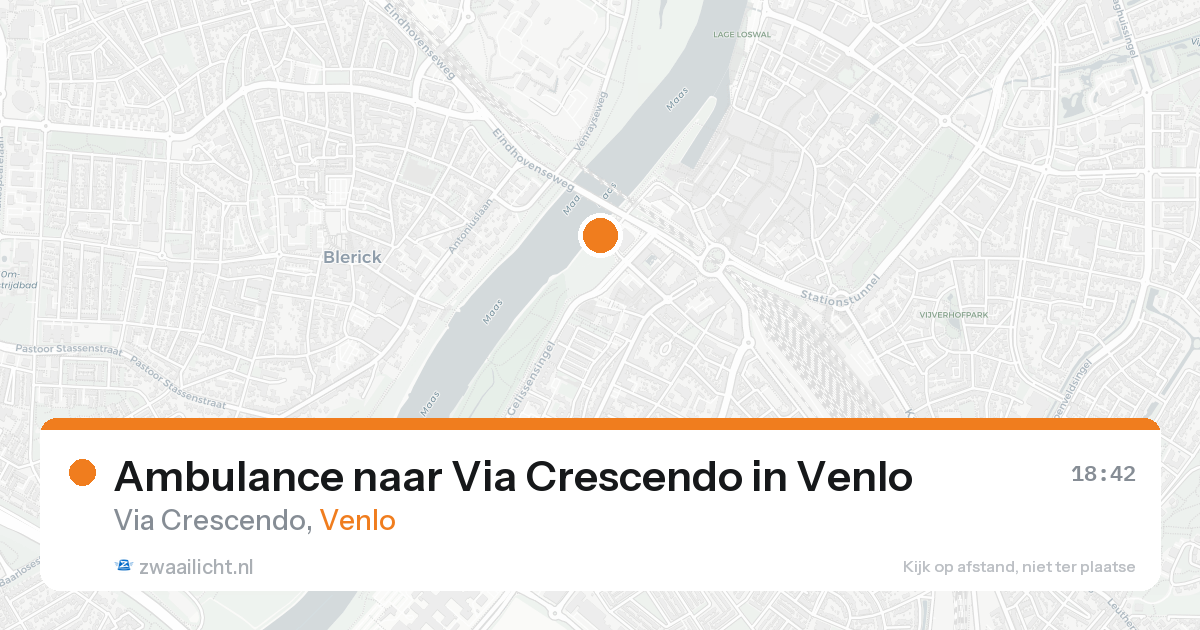Ambulance naar Via Crescendo in Venlo — 17 aug 2026