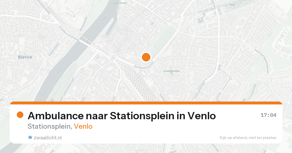 Ambulance naar Stationsplein in Venlo — 15 aug 2026