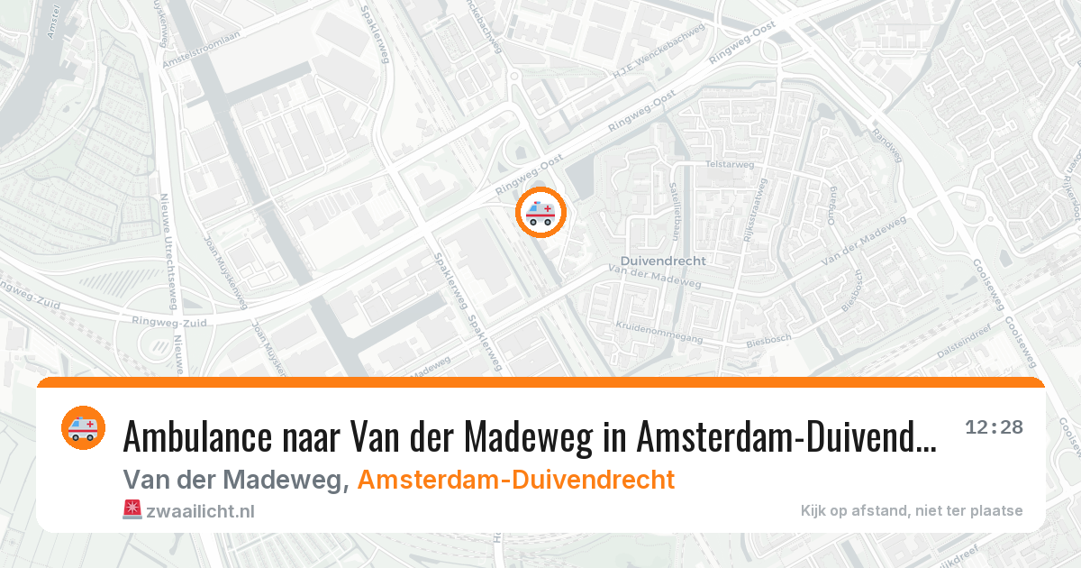 Ambulance naar Van der Madeweg in Amsterdam-Duivendrecht — 10 jun 2026