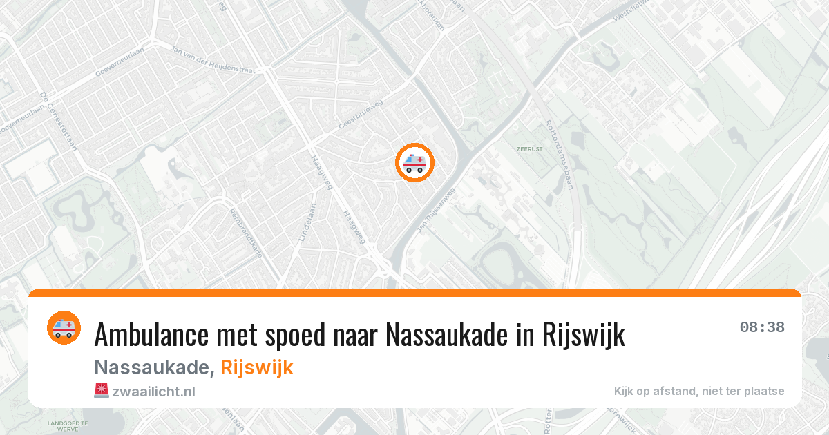 Ambulance met spoed naar Nassaukade in Rijswijk — 2 aug 2026