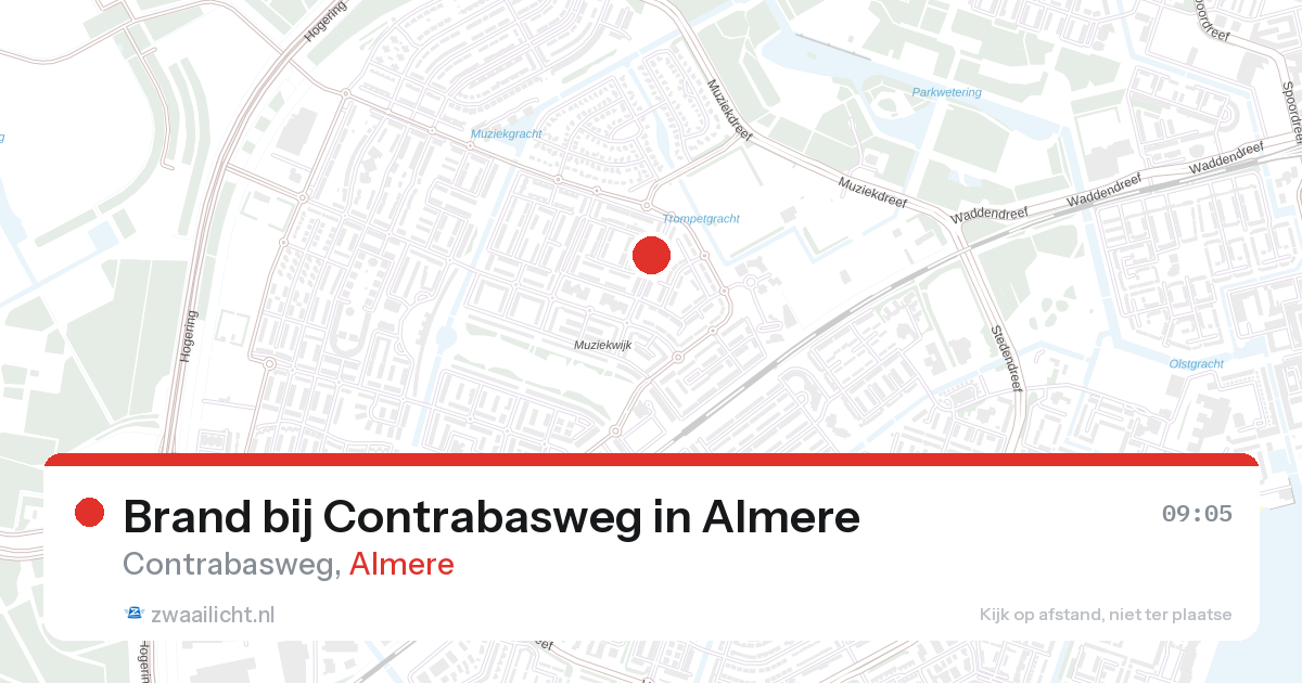 Brand bij Contrabasweg in Almere — 6 apr 2026