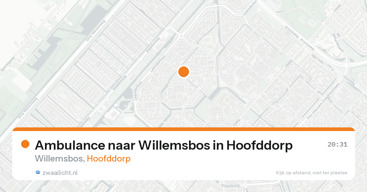 Ambulance naar Willemsbos in Hoofddorp — 19 mei 2026