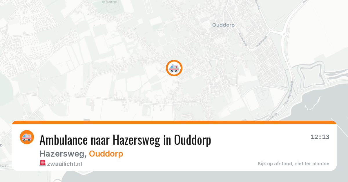 Ambulance naar Hazersweg in Ouddorp — 23 mrt 2026