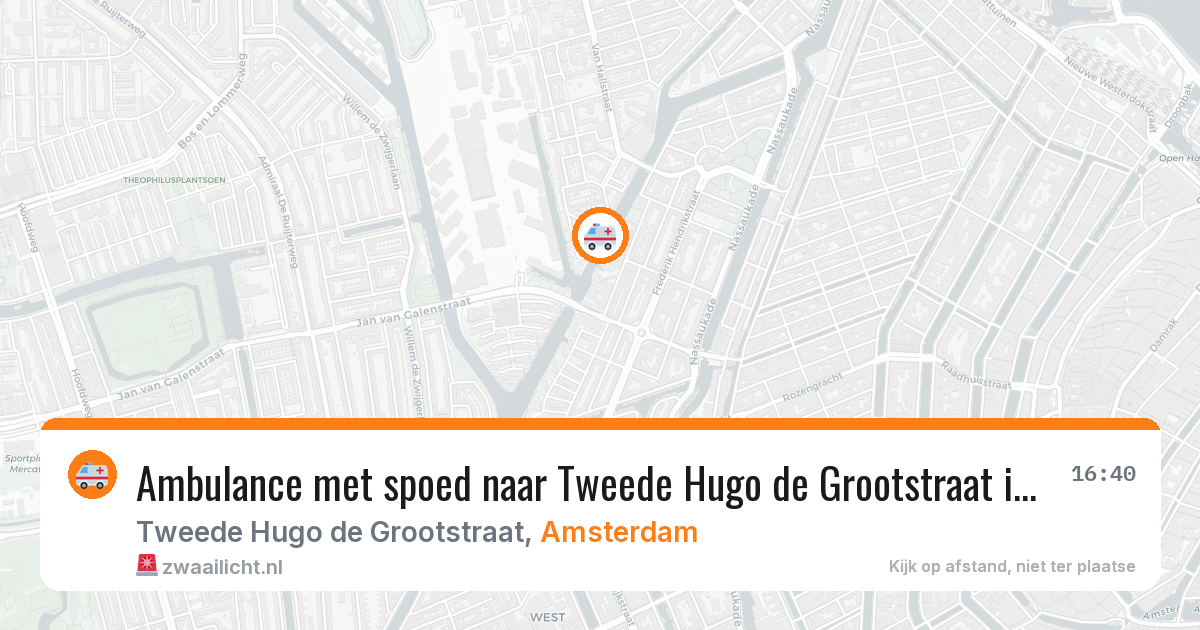Ambulance met spoed naar Tweede Hugo de Grootstraat in Amsterdam — 4 jun 2026