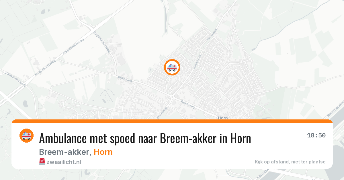 Ambulance met spoed naar Breem-akker in Horn — 24 apr 2026