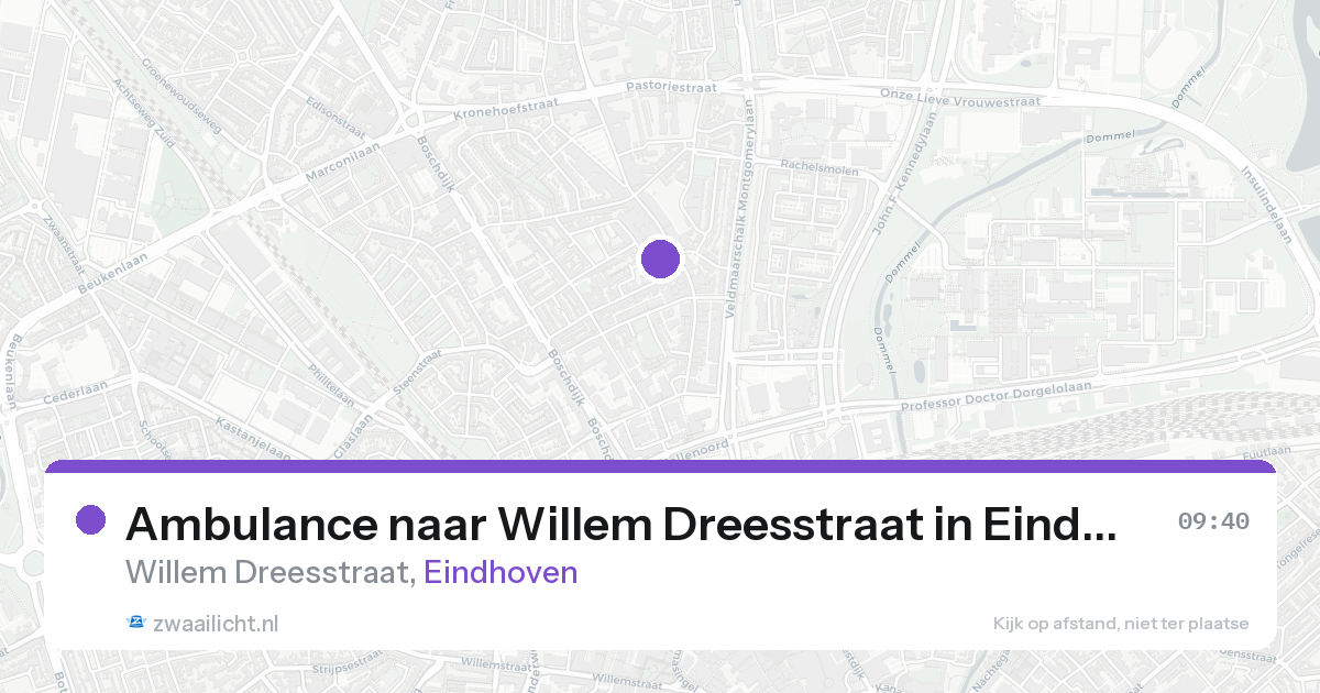 Ambulance naar Willem Dreesstraat in Eindhoven — 23 aug 2026