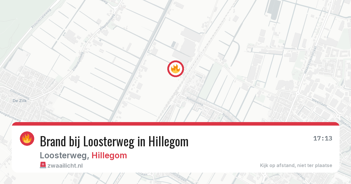 Brand bij Loosterweg in Hillegom — 22 mei 2026