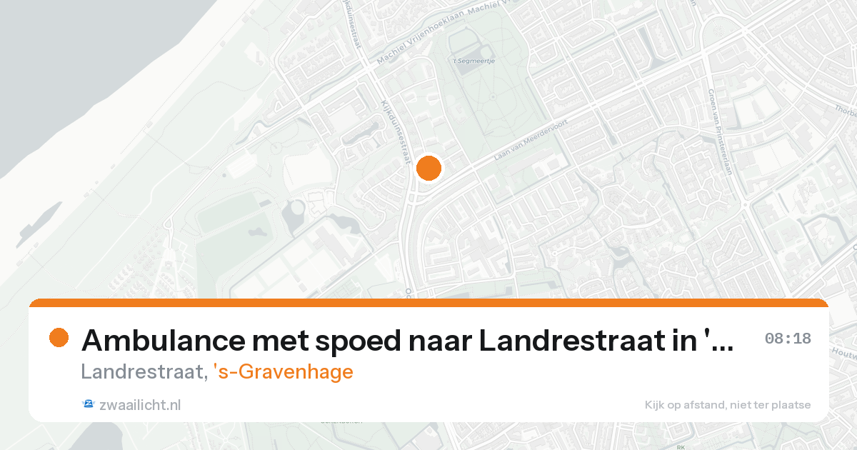 Ambulance met spoed naar Landrestraat in 's-Gravenhage — 23 aug 2026