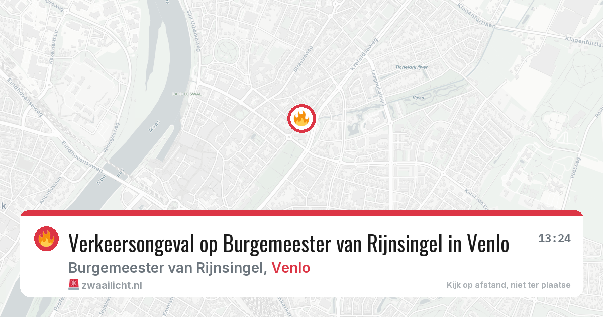 Verkeersongeval op Burgemeester van Rijnsingel in Venlo — 7 mrt 2026
