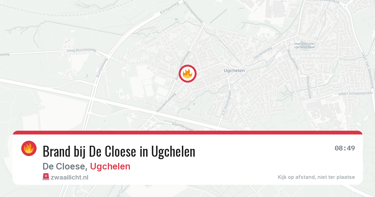 Brand bij De Cloese in Ugchelen — 22 mrt 2026