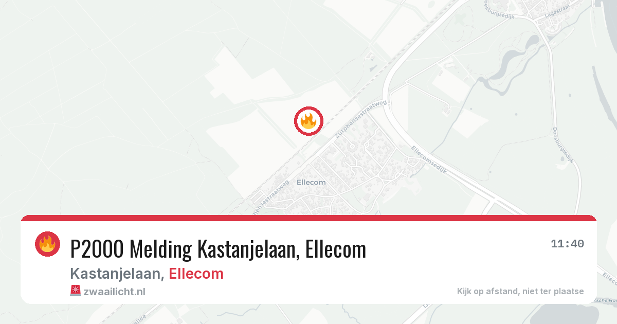 P2000 Melding Kastanjelaan, Ellecom — 5 jul 2026