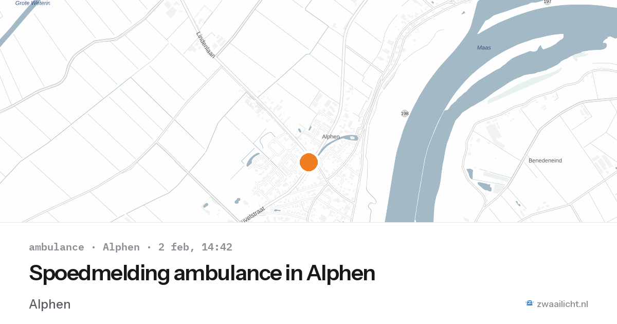 Spoedmelding ambulance in Alphen — 2 feb 2026