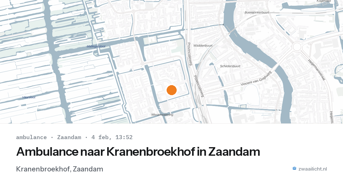 Ambulance naar Kranenbroekhof in Zaandam — 4 feb 2026