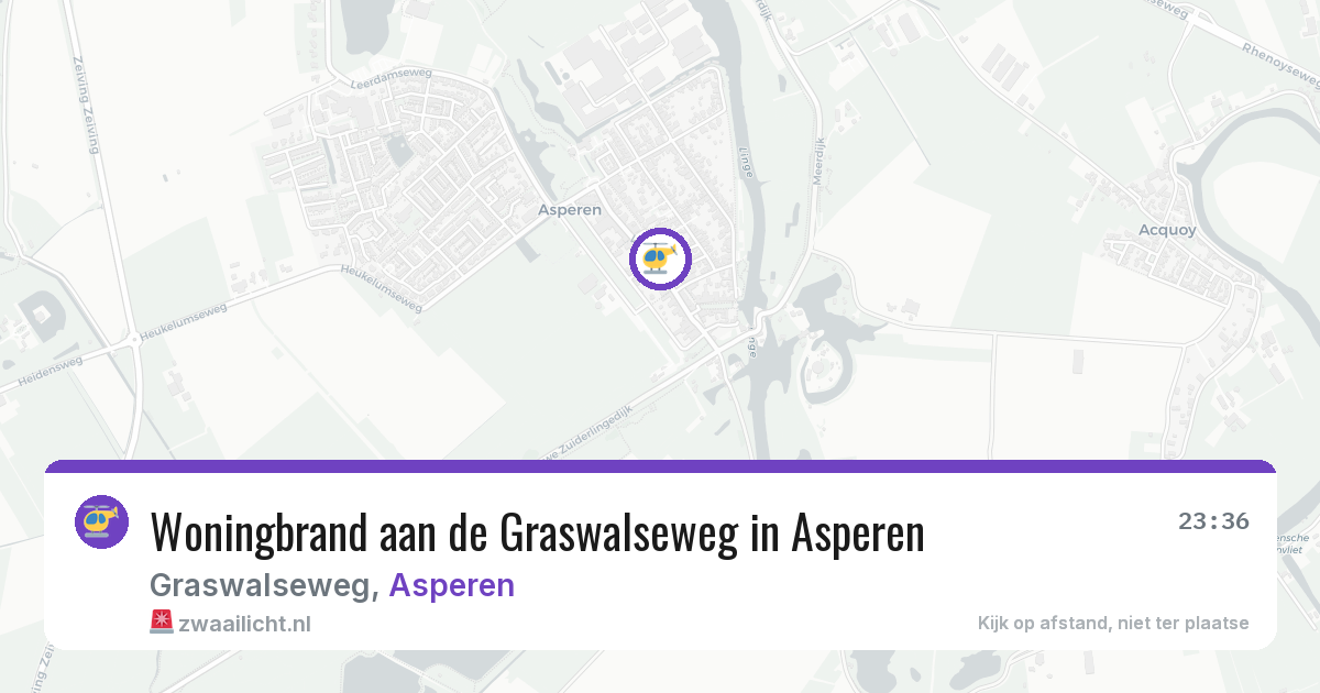 Woningbrand aan de Graswalseweg in Asperen — 2 aug 2026
