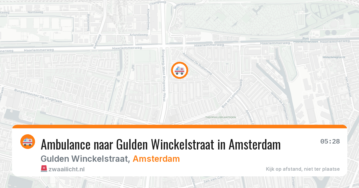 Ambulance naar Gulden Winckelstraat in Amsterdam — 21 jun 2026