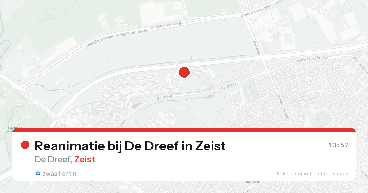 Reanimatie bij De Dreef in Zeist — 24 aug 2026