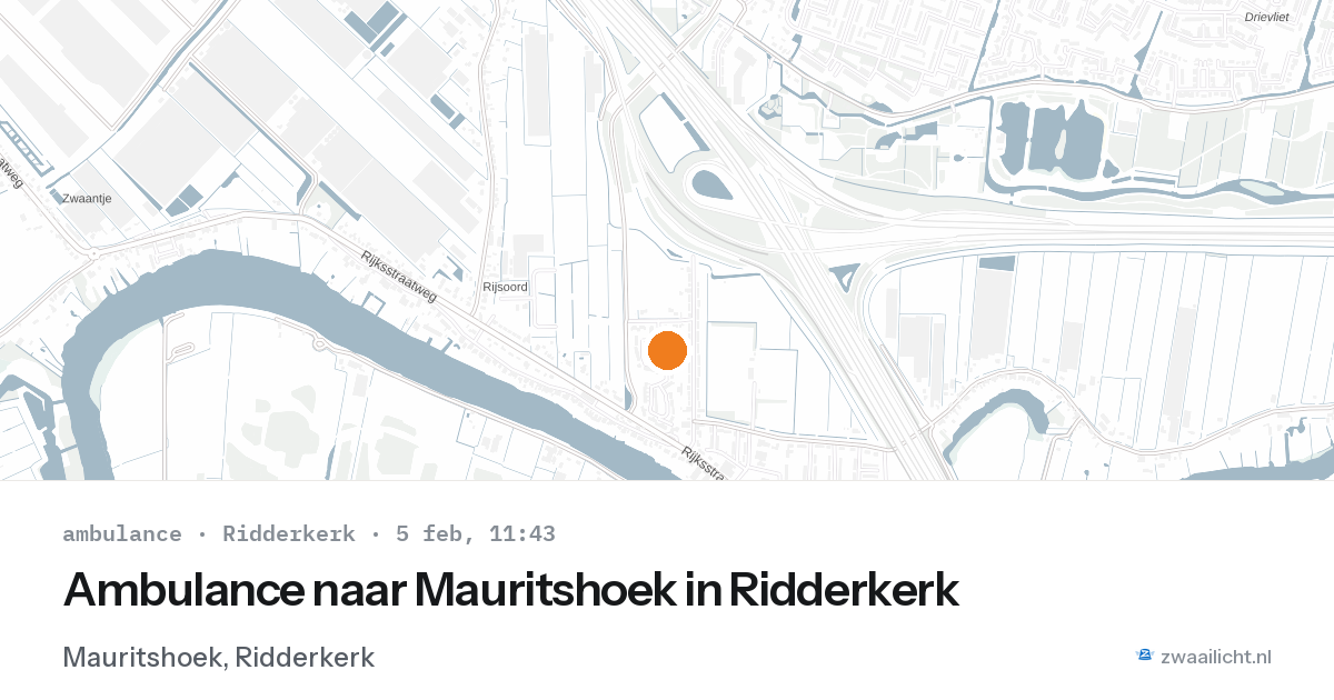 Ambulance naar Mauritshoek in Ridderkerk — 5 feb 2026