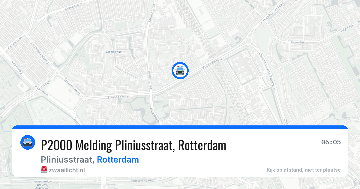 P2000 Melding Pliniusstraat, Rotterdam — 15 apr 2026