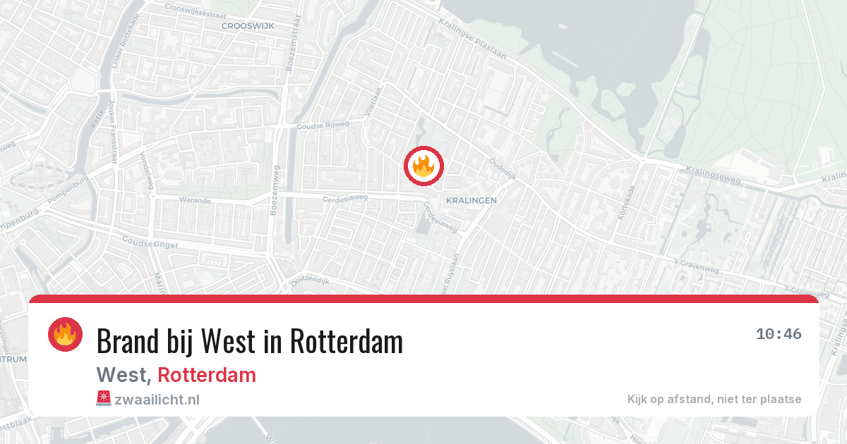 Brand bij West in Rotterdam — 10 apr 2026