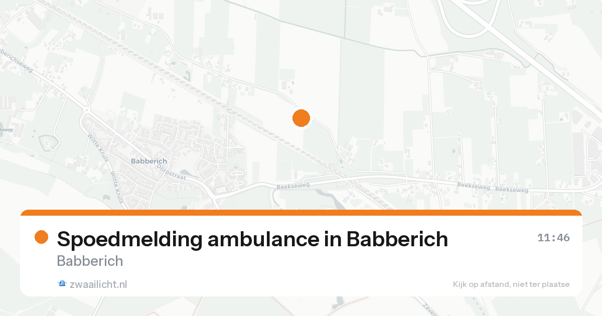 Spoedmelding ambulance in Babberich — 15 aug 2026