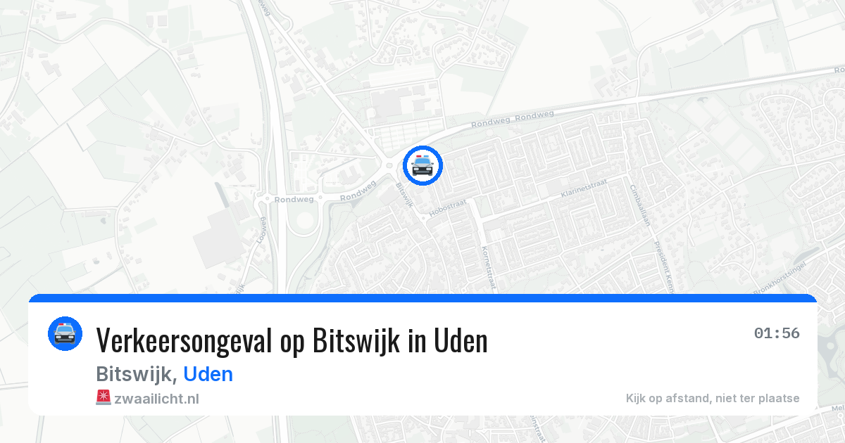 Verkeersongeval op Bitswijk in Uden — 14 jun 2026