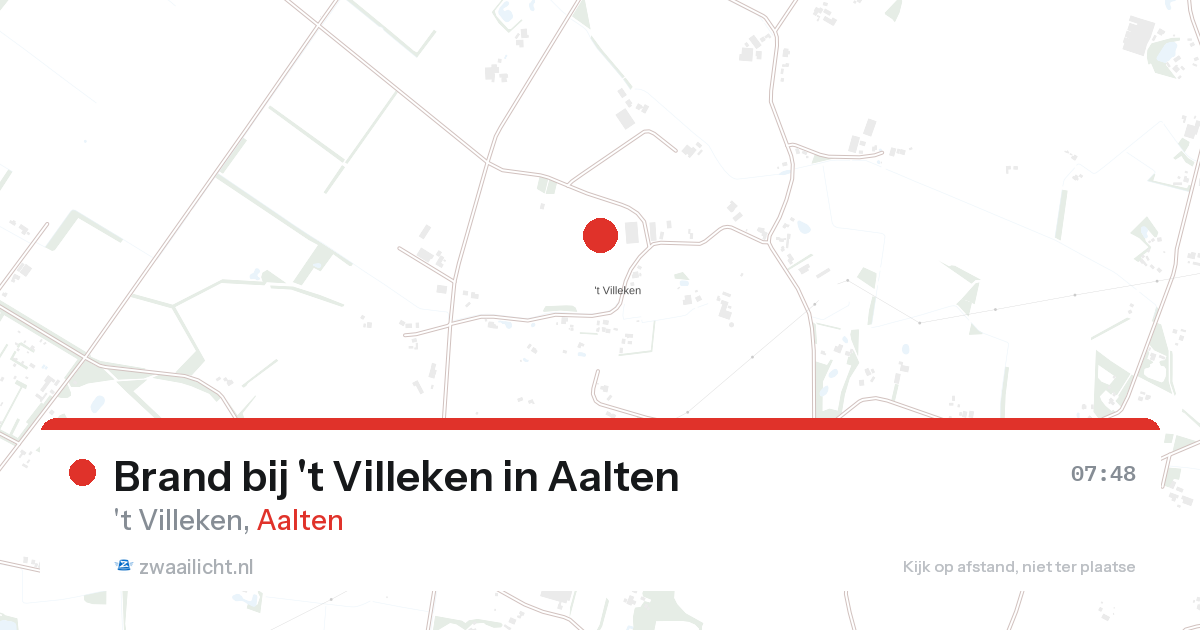 Brand bij 't Villeken in Aalten — 28 aug 2026