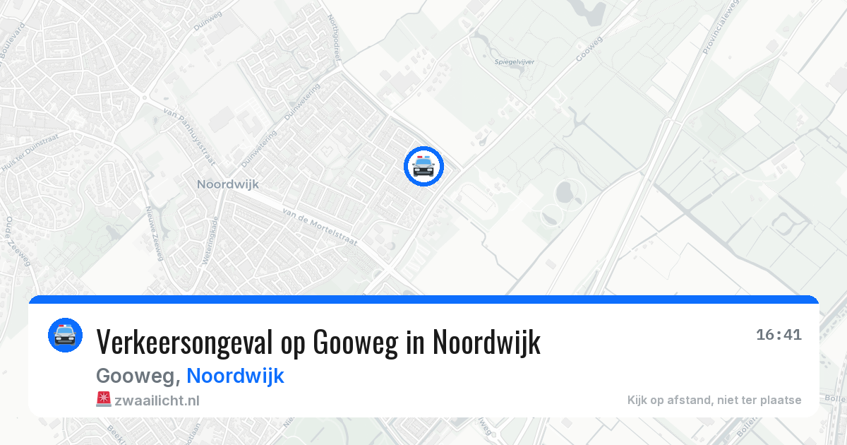 Verkeersongeval op Gooweg in Noordwijk — 11 aug 2026