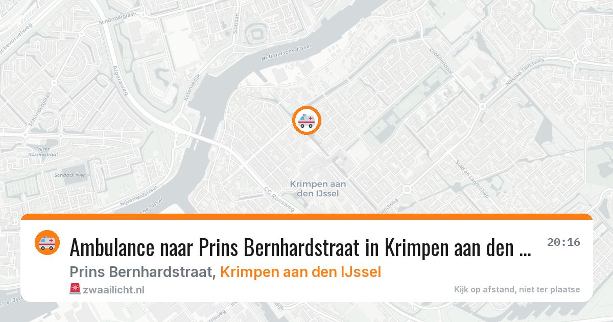 Ambulance naar Prins Bernhardstraat in Krimpen aan den IJssel — 1 jul 2026