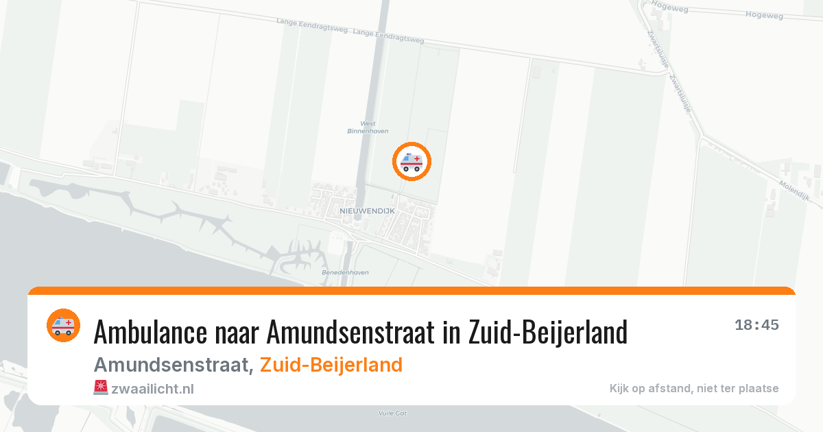 Ambulance naar Amundsenstraat in Zuid-Beijerland — 6 mei 2026