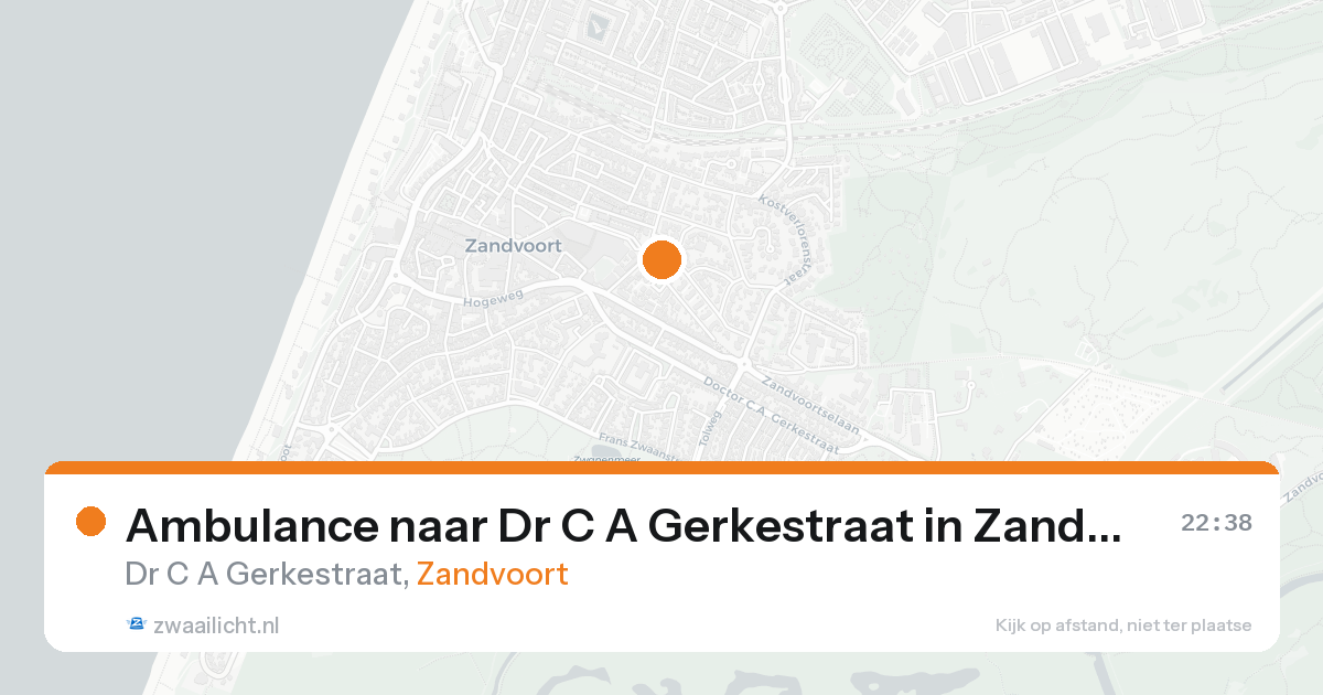 Ambulance naar Dr C A Gerkestraat in Zandvoort — 25 mei 2026