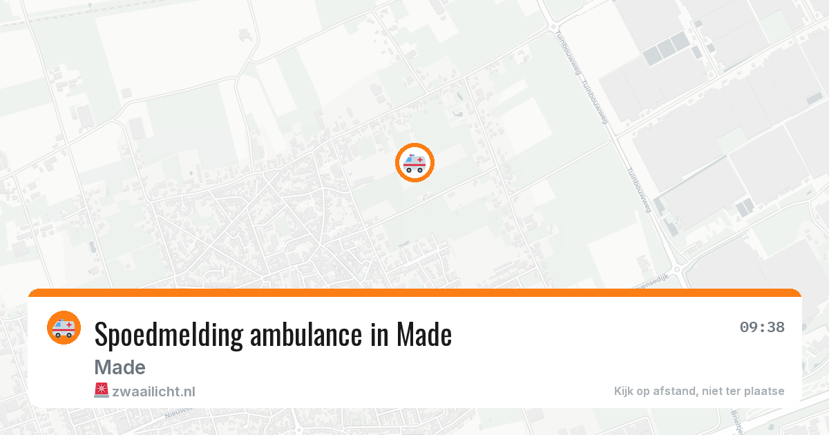 Spoedmelding ambulance in Made — 13 aug 2026