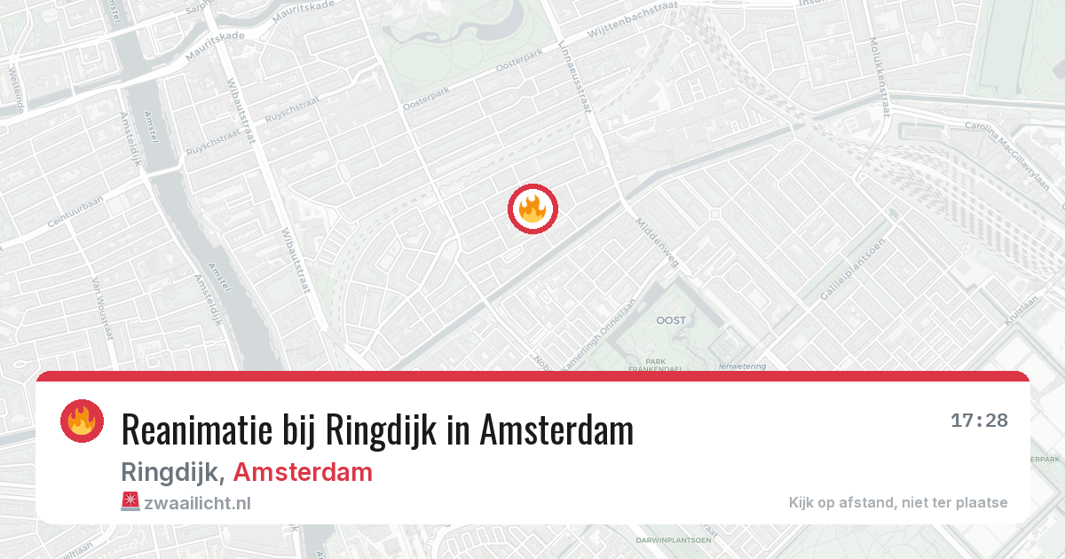 Reanimatie bij Ringdijk in Amsterdam — 7 aug 2026