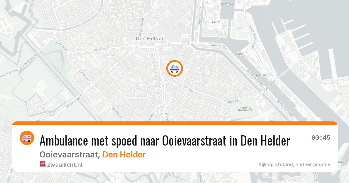 Ambulance met spoed naar Ooievaarstraat in Den Helder — 21 mrt 2026